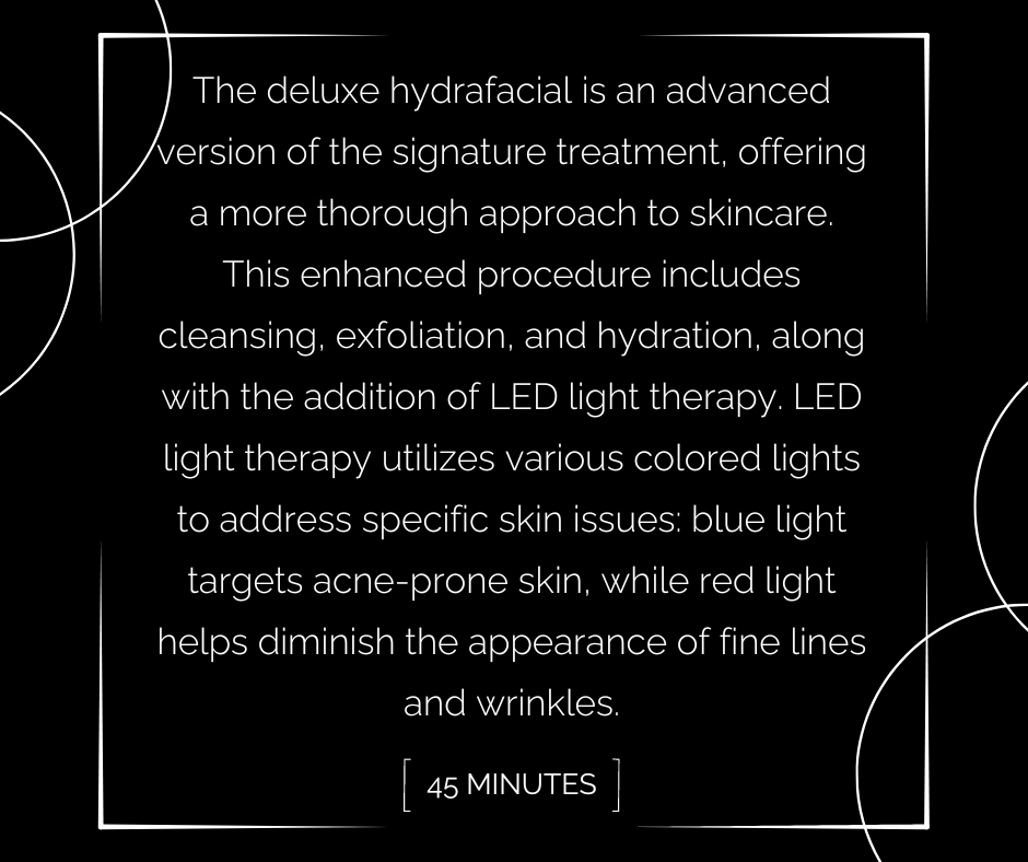 Hydrafacials deluxe info