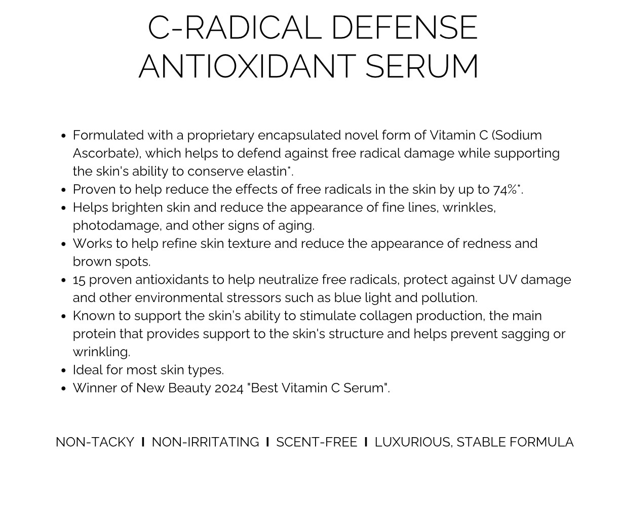 skincare - cradical defense antioxidant serum