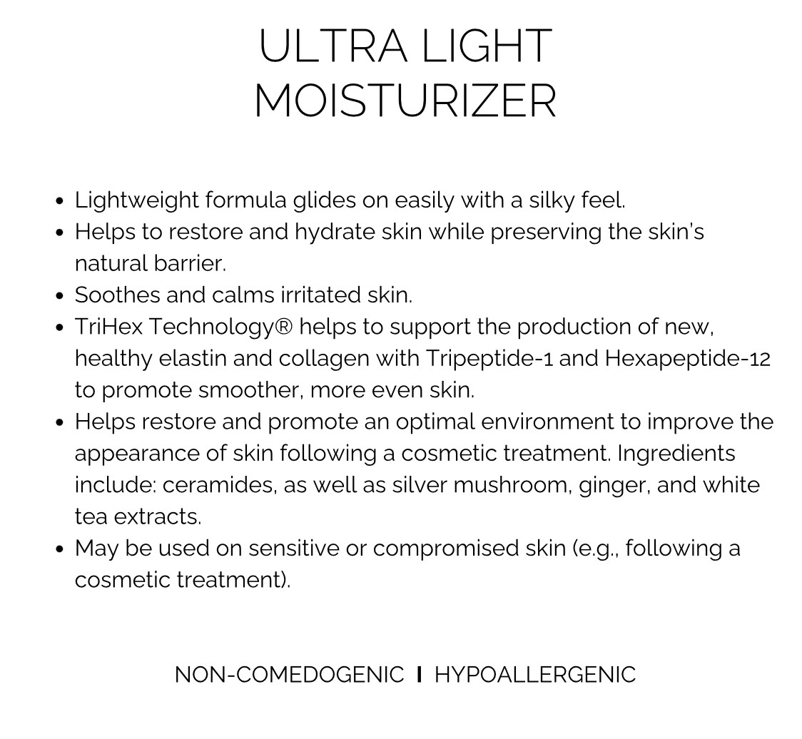 Ultra Light Moisturizer - info